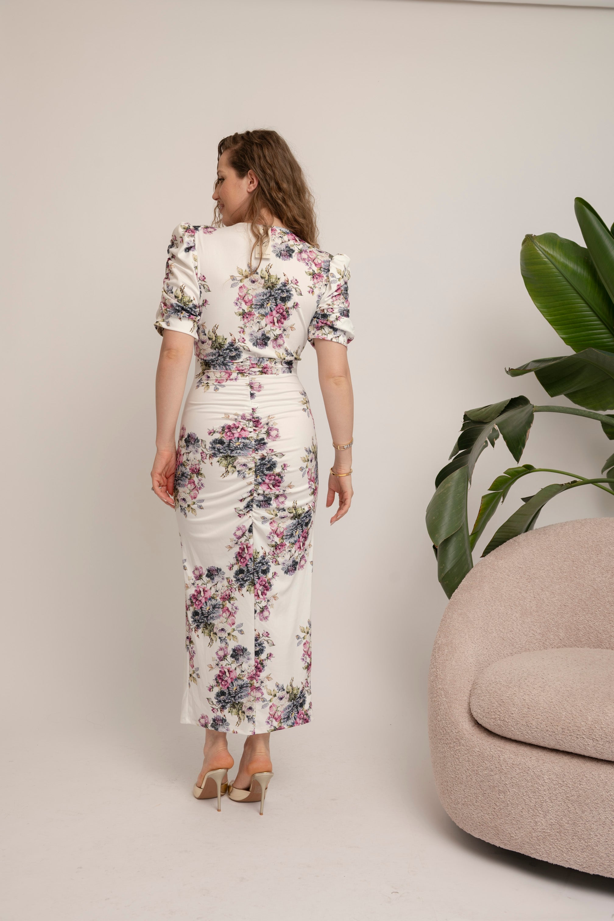 Abito lycra con drappeggio