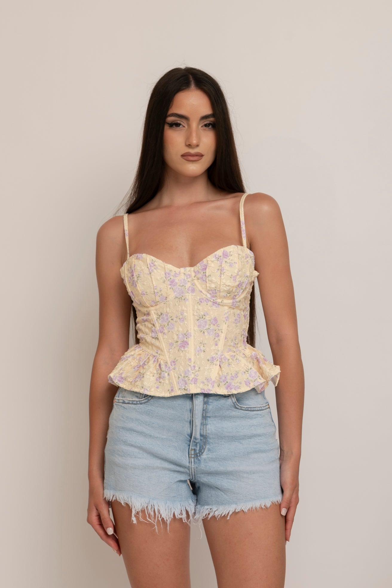 Corsetto fiori yellow