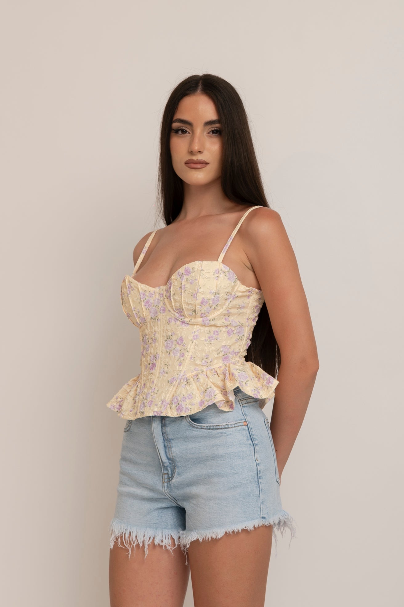 Corsetto fiori yellow