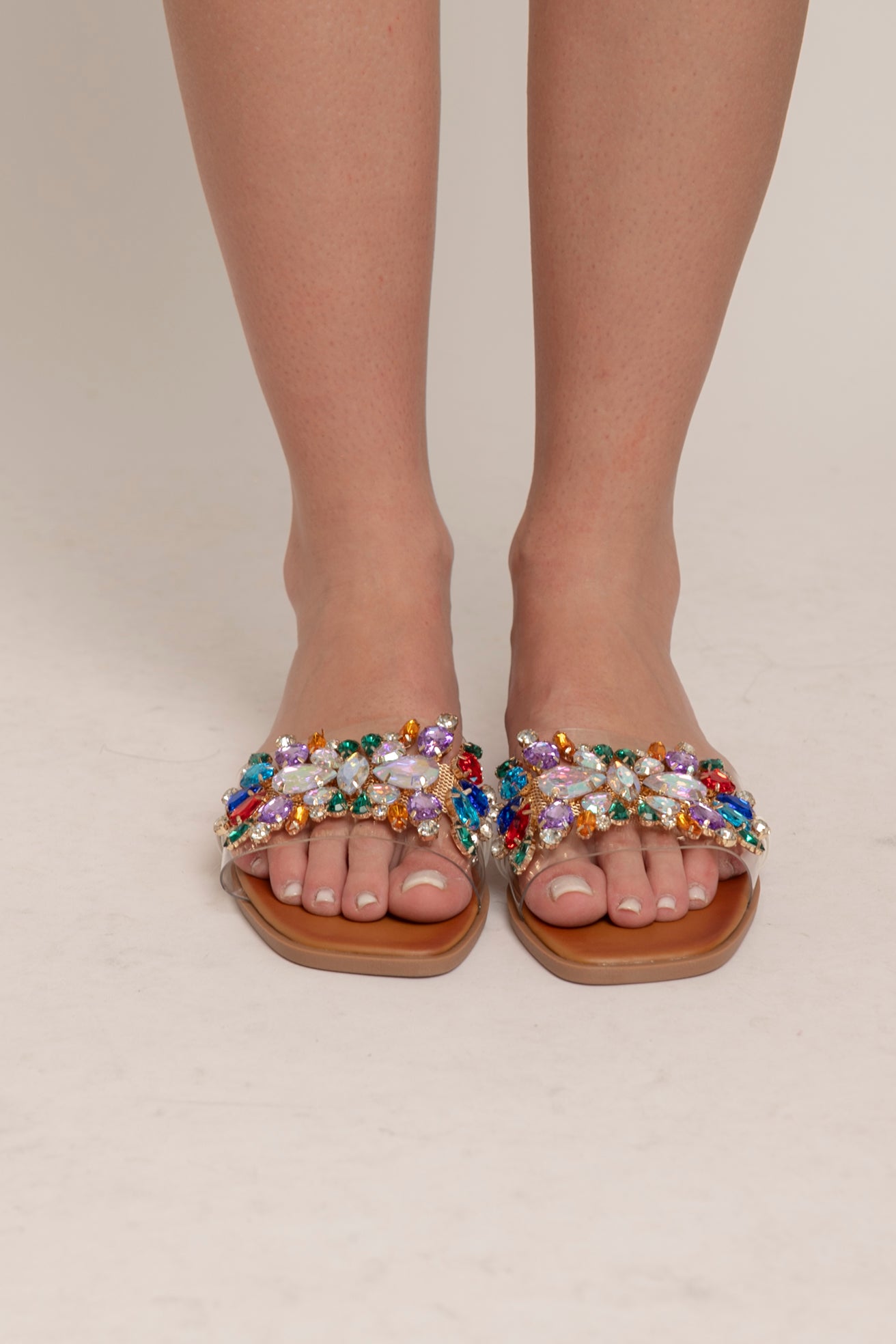 Sandali bassi strass