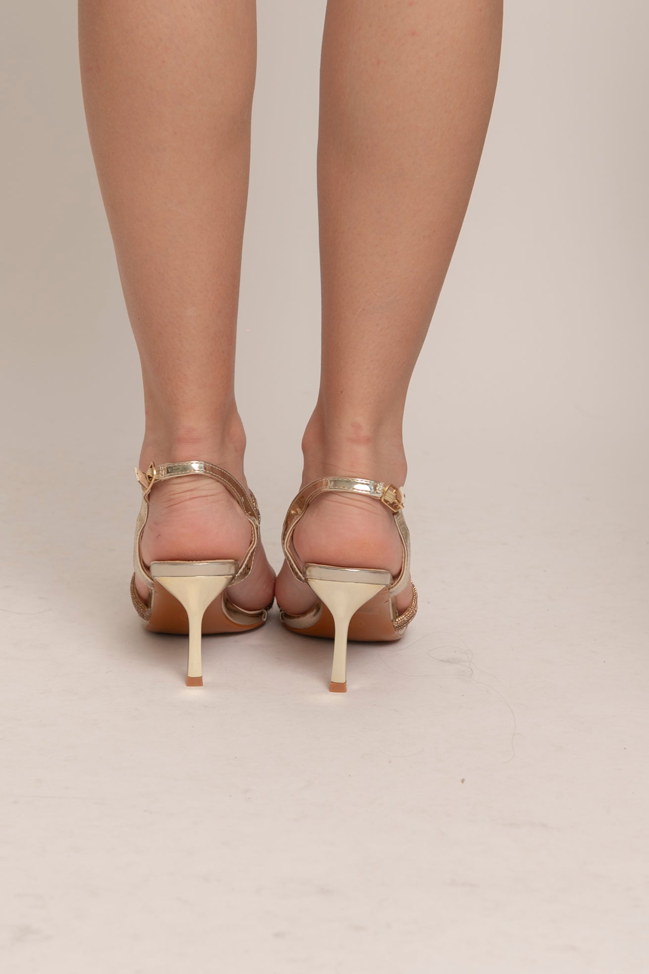 Sandali tacco mini strass