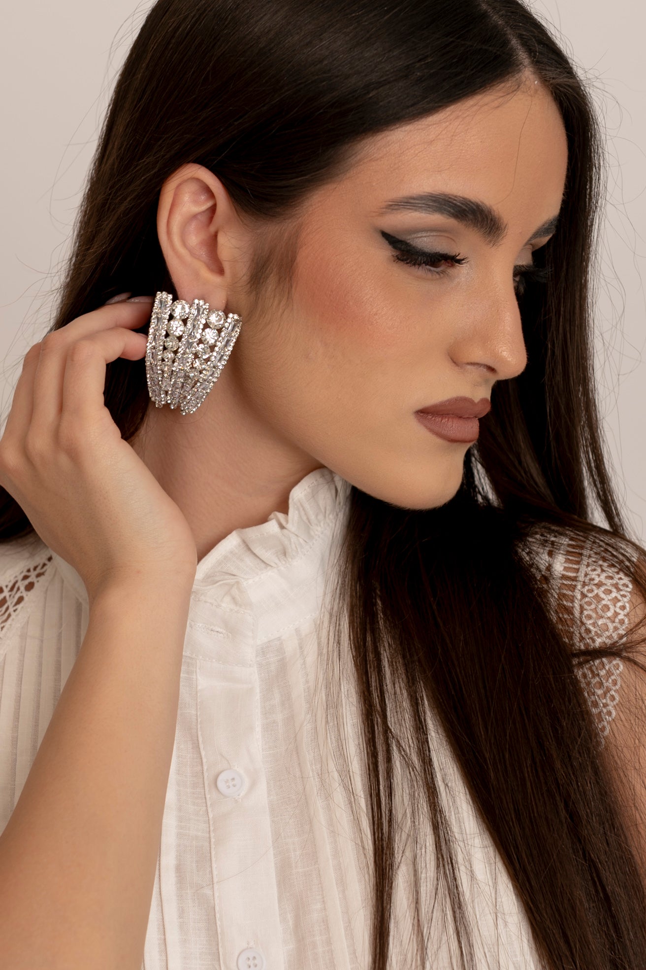 Orecchino big strass