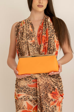 Pochette rettangole manico gold