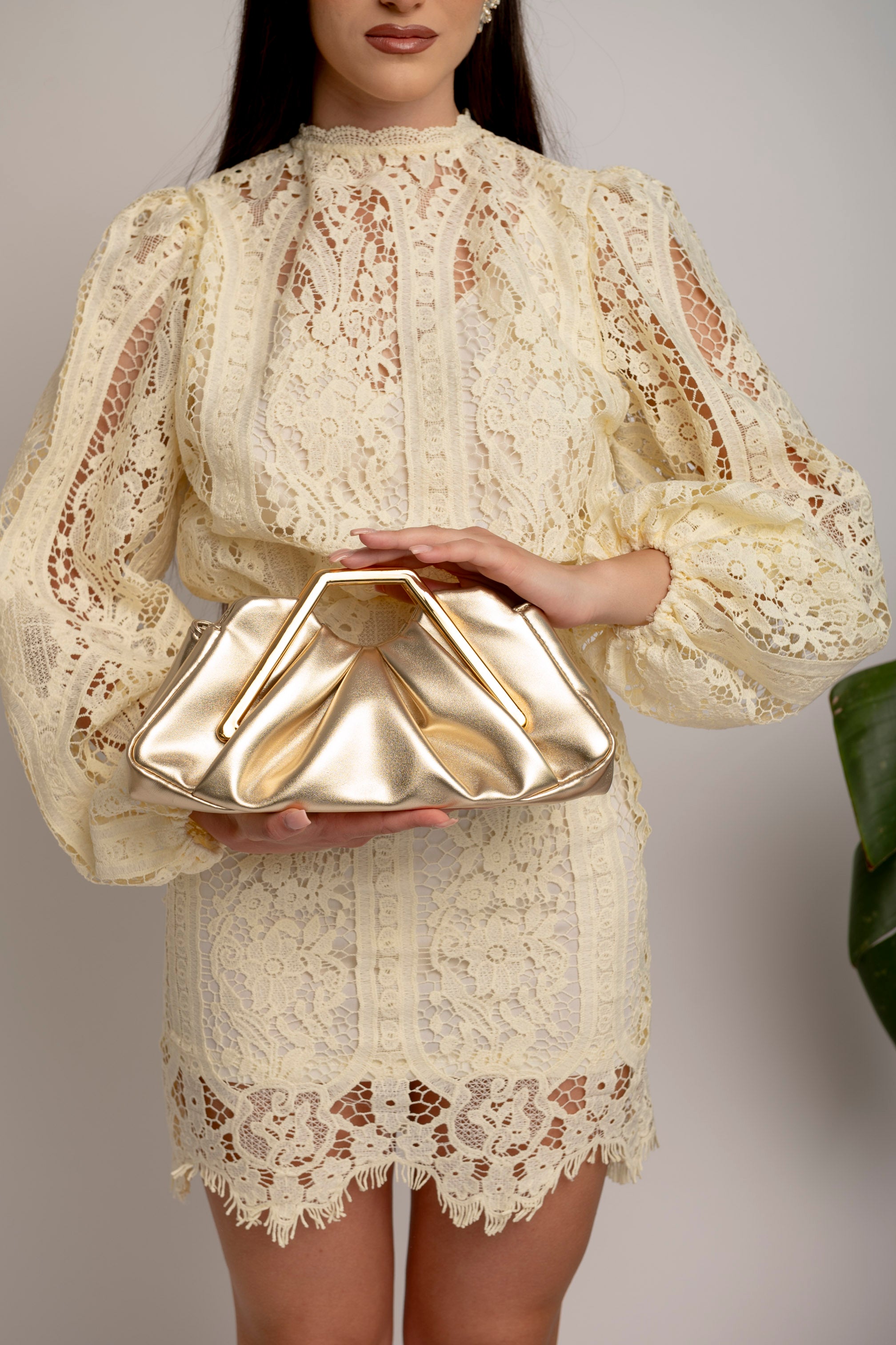 Borsa manico gold