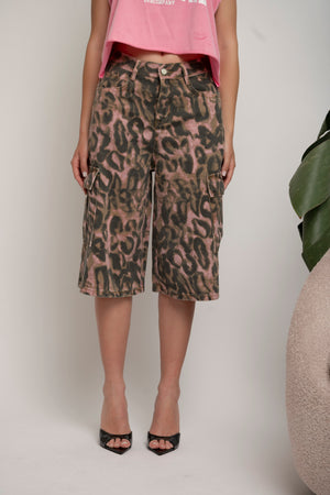 Bermuda animalier pink